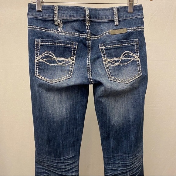 Cowgirl Tuff 3 (26) Dallas Jeans Boot Cut Low Rise Release Hem Western Stretch - Picture 5 of 12